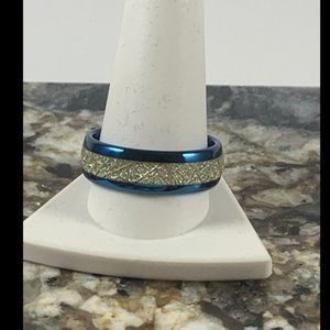 Tungsten size 12.5 ring w/ meteor inlay